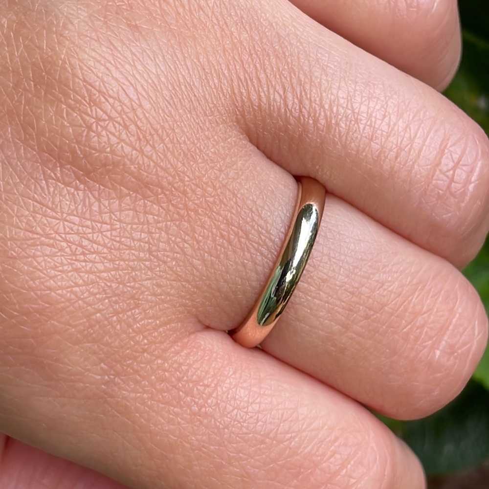 ✨SOLD ✨14k Solid Yellow Gold Stacker / Minimalist Band - Picture 6 of 17
